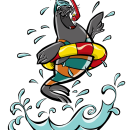 Thermen2 - Kees de Zeehond, mascotte voor zwembaden Alphen aan den Rijn